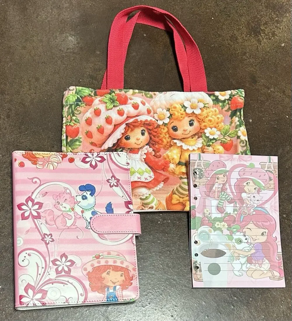 Strawberry Shortcake A5 Binder w/ Printed Stationery paper & Tote